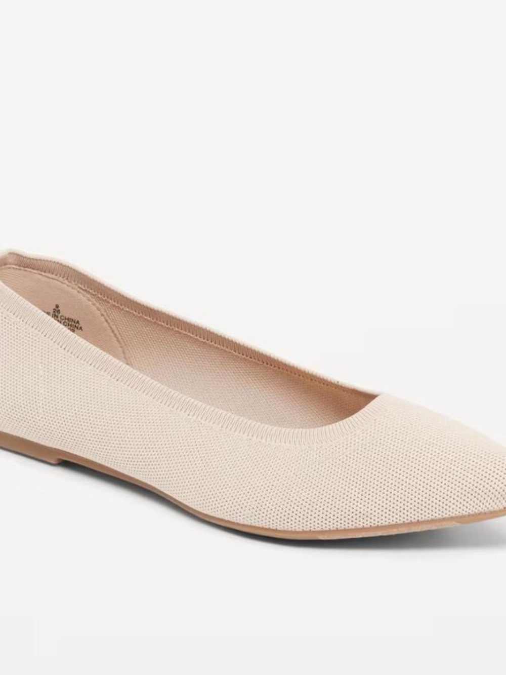 Women’s Knit Ballet Flat - Cream